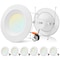 Luxrite 5/6 Inch LED Recessed Can Light 5CCT 2700K-5000K 17W 1500LM Dimmable Wet Rated Baffle, 6PK LR23798-6PK - alternate 1